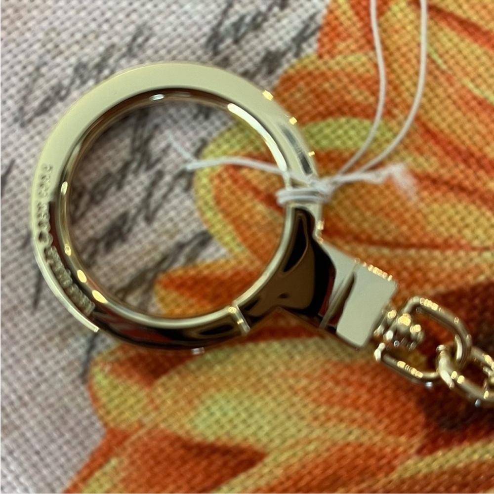 NWT Kate Spade New York Circle Mirror Leather Keychain/Fob - Picture 7 of 8